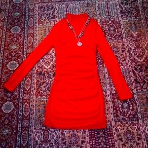 Express sexy red bodycon long sleeve mini dress size large